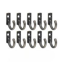 10 PCS Small Antique Hooks Wall Hanger Curved Buckle Horn Lock Clasp Hook for Wooden Jewelry Box Hardware Home Coats Hat Clothes
