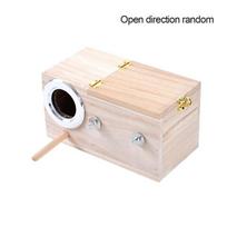 Wood Parrot Breeding Box Bird House Nest Breeding Decorative Pet Decoration Home Balcony Cages Accessories N0W8 balta
