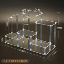 Acrylic Display Stand Rack, Transparent Tiered Blind Box Storage Rack, Trapezoidal Multi-Layer Figurine, Antique Display Shelf