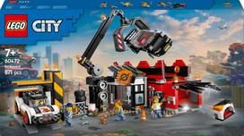 Prekė su pažeista pakuote. Konstruktorius LEGO® City Automobilių sąvartynas 60472, 871 vnt.