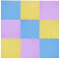 Prekė su pažeista pakuote. One Fitness Puzzle Protective Mat, mėlyna sp./geltona sp./violetinė sp.