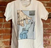 Nine Inch Nails Band Tshirt White Unisex Tee All Size S5XL Reprint Unisex T-Shirt XXXXL