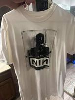 Nine Inch Nails NIN Graphic White Short Sleeve Unisex T shirt Reprint S5XL Unisex T-Shirt M