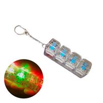 4 Keys Mechanical Keyboard Axis Tester Keychain Stress Relief Clicker Fidget Keyboard with LED Decompression Tools Pendant Gift Presents