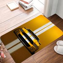 3D Red Sports Car Top View Area Mat Luxury Supercar Racing Design Non Slip Floor Rug for Garage Office Lover Decor 40x60cm