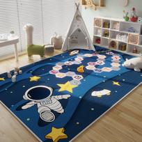 VIKAMA Children's Room Crystal Pile Rug Stain Resistant Washable Bedroom Bed Rug Game Rug Living Room Crawl Mat Home Decor 100x150cm(39x59in)