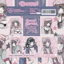 Korean Domi Girl Group Stickers: Cute Cartoon Characters with Sweet and Cool Korean Style