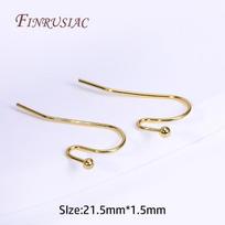 18K Gold Plated Ear Wire,High Quality Earring Hooks For DIY Earwire Jewelry Making Supplies Wholesale 50 Pieces