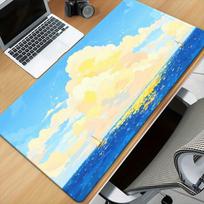 Minimal Gaming Mouse Pad Modern Desk Mat Smooth Cloth Surface Stable Rubber Base for Home Office PC Laptop Work Ideal Gaming Des 400x800x2mm