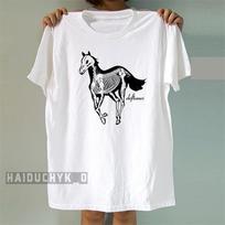 Deftones White Pony Skeleton Horse Unisex White T-shirt Size S-5XL XL