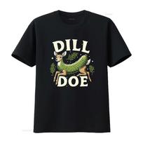 Dill Doe Funny Pickle Deer Adult Humor T Shirt Unique Design with Cute and Print Vintage Washed Streetwear S įvairiaspalvis