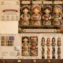 Pasidaryk pats patchwork lėlės rinkinys mergaitėms Kūrybiškas siuvimo rinkinys One Size brown
