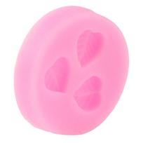 Three Little Leaves Shape Design Fondant Chocolate Silicone Mold Diy Cake Decor