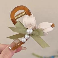 Super Ethereal Tulip Grab ClipShark Clip At The Back of The HeadHigh-end Semi-tied Hair Clip and Hair Accessory smėlis