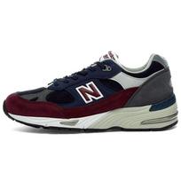 New Balance 991 Pagaminta Anglijoje Tamsiai mėlyni Bordo spalvos Vyriški sportbačiai Raudoni Pilki M991RKB 42.5 black