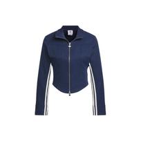 Adidas Originals X Notitle bendro prekės ženklo serija FW23 Trijų juostų užtrauktuku užsegamas apykaklės švarkas Moteriškas švarkas Mėlynas IN1050 XXS