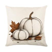 New Pumpkin Cushion Cover Autumn Harvest Series Letter Polyester Printed Cushion Cover Sofa Cushion 45 * 45Cm (without pillow core)