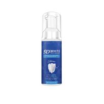 5D Toothpaste Whitening Mousse Removing Yellow Teeth Cleansing Stain Oral Hygiene Brighten Smile Fresh Breath Tooth Care Product 1PC white