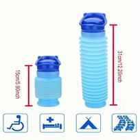 Portable Folding Urinal for Men, Women - Leakproof, Easy to Carry, Ideal for Camping, Long Drives, Outdoor Events mėlyna