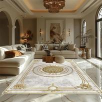 Luxury Golden Large Size Living Room Rug Decoration Home Sofa Table Beside Carpets Bedroom Hotel Hall Non-slip Floor Mats tapete 60*90cm