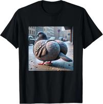 Funny Brainrot Pigeon with Level 100 Gyatt Gen Z Meme Pigeon TShirt Womes Clothing Cotton Ladies Clothes Summer Y2k Clothes 4XL gray
