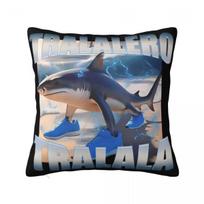 Tralalero Tralala Throw Pillow Cover Polyester Cushions for Sofa Italian Brainrot Meme Funny Pillowcase 30x30cm gray