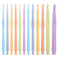 12 Pcs Crochet Hook Set 2.0mm-10.0mm Colourful Crochet Needle Ergonomical Knitting Needle Crochet Accessories 1