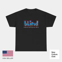 blind skateboards Vintage Logo v3 Creager Blue Retro Classic Skate TShirt Print 2XL