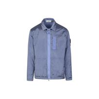 Stone Island Metal Nylon Solid Color Polo Collar Long Sleeve Jacket Men Jacket Blue 7715Q0519-V0024 L
