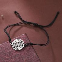 Flower of Life Charm Bracelet Stainless Steel Viking Amulet Unisex Vintage Jewelry Gift for Women Men