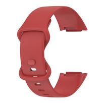 For Fitbit Charge 5 Monochromatic Silicone Watch Band, Size: Small Size(Grey) Size: Small Size brown
