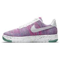 Nike Air Force 1 Crater Flyknit Women Fuchsia Glow Pink Blast Green Glow White DC7273-500 EU 35.5 gray