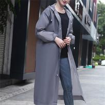 Unisex lauko kelionių mados lietpaltis suaugusiems, storas skaidrus EVC lietpaltis gray