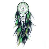 Dreamcatcher Colorful Feather Hanging Ornaments Crystal Hand-Woven Wind Chimes Living Room Wall Decorations Festival Party Gifts Quality