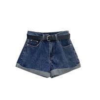 Women's Plus Size Designer Denim Two-Piece Set: Summer Vest Jacket & Shorts S for 80-95 lbs