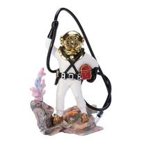 Underwater Animation Diver Treasure Hunt Man Landscaping Fish Tank Decorations Necessary Aquatic Pet Decoration Gadgets balta