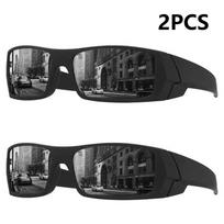 2PCS Sports Polarized Sunglasses For Men Fashion Men's Sunglasses UV400 Protection Cycling Running Driving Climbing Fishing black