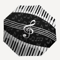 1pc Piano Keys Folding Umbrella, Durable, Suitable for Outdoor Activities or Rain, Suitable for Commuting yy251027060