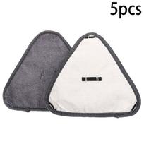 5Pcs Triangle Microfiber Cloth Dust Mop Replacement Head Pads Glass Cleaning Microfiber Sweeping Rags Floor Clean Tool 5pcs gray