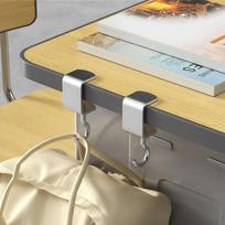 2pcs 360° Rotatable Steel Table Hooks - Detachable, Non-Destructive Installation for Office Desks, School Dormitories 1pc