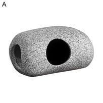 Rock Cave Smooth Edge Aquarium Decoration Clay Hiding Breeding Fish Rock House Fish Tank Decor A