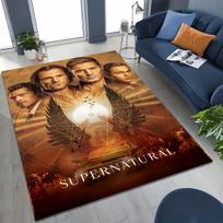 SPN Supernatural Dean Sam Winchester Castiel Carpet Rug for Bedroom Living Room Sofa Home Doormat Decor, Kids Non-slip Floor Mat 40x60cm( 15x23in )