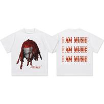Playboi Carti I Am Music DoubleSide Graphic TShirt Unisex Women Oversized Tee Hip Hop Rapper Casual Cotton Short Sleeve Modern S brown