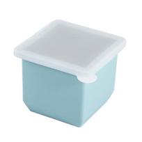 Large Square Ice Cube Tray with Lid Food-Grade Silicone Mold for mėlyna