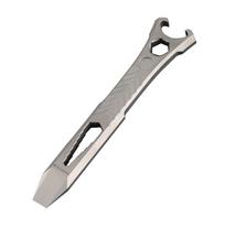 Titanium Alloy Pocket Multitool Mini Wrench Pry Bar Crowbars Bottle Opener Pocket Camping Hiking Repair Gifts for Men gray