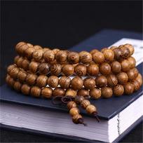 Sandalwood Beaded Men Buddhist Buddha Bracelet 108 Beads Rosary Hanging Decoration ruda