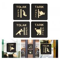 Glass Doors Push Pull Signs Restroom Sign Door Entrance Signs Door Sign Door Signage for Hotels Stores Cafe Indoor Outdoor Bars Style B Tarik