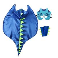 Fancy Mask Dragon Cloak Hooded Cape Golves Halloween Kids Costume Cosplay Costumes Dinosaur Costume Kids XS（old） mėlyna