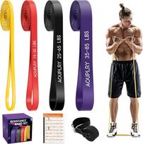Resistance Bands,Unisex Resistance Bands Set,Exercise Band with Door Anchor,for Shaping,Fat Loss,Muscle Building,Rehabilitation training 4-Pack black