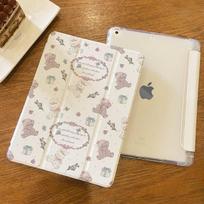 Smart Stand Case Cover for Samsung Tab A9 8.7  Plus 11  A8 Case Smart Cover for Tab S7 S8 S9 11 Plus Pencil Holder Funda Bear A8 10.5 inch white